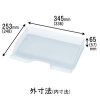 セキセイ　デスクトレー　A4ヨコ型　クリア　SSS-1340