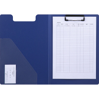 PP製クリップファイル　A4タテ　二つ折り　A4タテ　ネイビーブルー　セリオ
