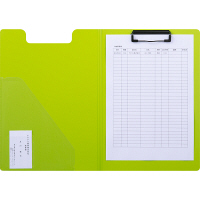 PP製クリップファイル　A4タテ　二つ折り　A4タテ　ライトグリーン　セリオ
