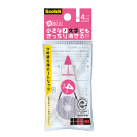 スリーエム(3M) スコッチ 修正テープ 微修正 交換用カートリッジ テープ幅4mm ピンク 1セット（10個入×3） SCPR-4NN