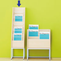 アスクル おもてなしスタイル パンフレットスタンド 1列 ナチュラル 1台  オリジナル