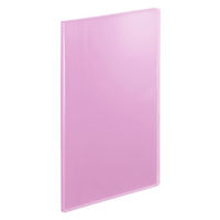 アスクル　クリアファイル　固定式10ポケット　100冊　A4タテ　透明表紙　ピンク  オリジナル