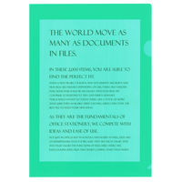 プラス カラークリアホルダー A4 グリーン 緑 1セット(30枚) ファイル 89342