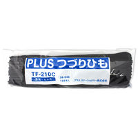 プラス つづりひも セル先 45cm スフ+PP 黒 TF-210C 1束(100本)