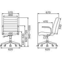 サンワサプライ　ミドルバックレザーチェア　オフィスチェア　肘付　ベージュ　SNC-L12BG 1脚　（直送品）