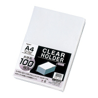 リヒトラブ（LIHIT LAB.） クリヤーホルダー 100枚 A4 乳白 G6100-1 1組（直送品）