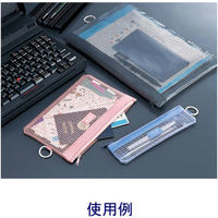 リヒトラブ　メッシュケース　Ｆー247　Ｂ4　青紫　　F-247バ　1枚　　（直送品）