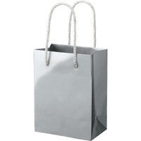 手提げ紙袋小物用　丸紐　シルバー　L　1セット（50枚：5枚入×10袋）　ハピラ