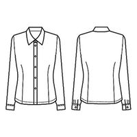 nuovo(ヌーヴォ)　事務服　大きいサイズ　長袖ブラウス　ホワイト　13号　フォーク　SB7502　1着