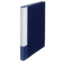 プラス スーパーエコノミークリアーファイル B4タテ 40ポケット ネイビー 紺 固定式 FC-114EL 88481