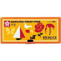 サクラクレパス クレパス太巻 16色セット　ソフトケース入り 1パック  オイルパステル クレヨン　LP16S