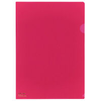 リヒトラブ カラークリヤーホルダー 紅 A4タテ F78-2 1箱（50枚：5枚入×10袋）