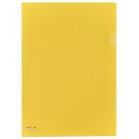 リヒトラブ カラークリヤーホルダー 黄 A4タテ F78-5 1箱（50枚：5枚入×10袋）