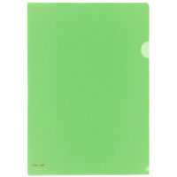リヒトラブ カラークリヤーホルダー 黄緑 A4タテ F78-6 1箱（50枚：5枚入×10袋）