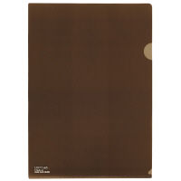 リヒトラブ カラークリヤーホルダー 茶 A4タテ F78-9 1箱（50枚：5枚入×10袋）