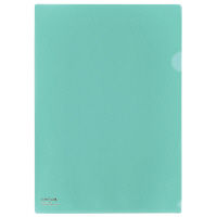 リヒトラブ カラークリヤーホルダー 水 A4タテ F78-14 1箱（50枚：5枚入×10袋）