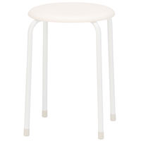 TOKIO 丸イス（座:ビニールレザー スタッキング可能） アイボリー 1箱（6脚入） キャスター無し オリジナル