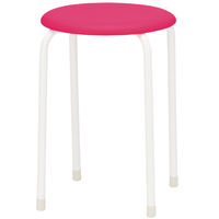 TOKIO 丸イス（座:ビニールレザー　スタッキング可能） ピンク　1箱（6脚入） オリジナル 座面直径320×高さ446mm キャスター無し オリジナル