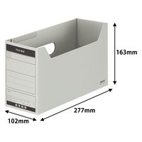 コクヨ　ファイルボックス-FS　＜Bタイプ＞　B4 1/3ヨコ　背幅102mm　グレー　B41/3-LFBN-M　1冊