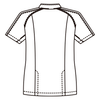 ルコックスポルティフ　メンズジャケット（サイドファスナー　医務衣）　UQM1001　ホワイト×ネイビー　M　白衣