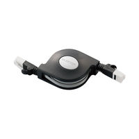 LANケーブル 2.5m cat6準拠 爪折れ防止 ギガビット 巻き取り式 より線 黒 LD-MCTGT/BK2 エレコム 1個（直送品）