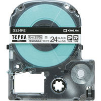 テプラ TEPRA PRO【純正】テープ キレイにはがせるラベル 幅24mm 白ラベル(黒文字) SS24KE 1個 キングジム（直送品）