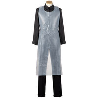 【使い捨てエプロン】「現場のチカラ」使い切り袖なしポリエプロン　0.018mm厚 ホワイト 1箱（100枚入）  オリジナル