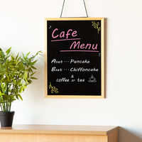 アスクル　ブラックボード　A2　ナチュラル　マグネット使用可　1枚　 オリジナル