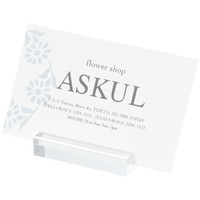 アスクル アクリル製 カード立て長方形L 1セット(12個:4個入×3袋) オリジナル