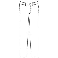 フォーク　フィットストレートパンツ　ブラックＭ　６００８ＮＳ‐９　　白衣（直送品）