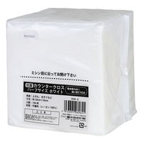 抗菌 カウンタークロス ハーフ ホワイト 約30×30cm 1パック（100枚入）