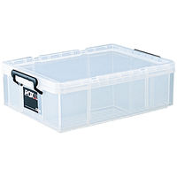 【フタ式収納】　天馬　 ロックス　530S　クリア　幅39.0×奥行53.0×高さ16.5cm　1個