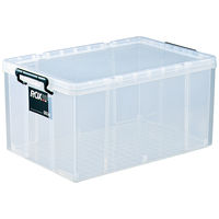 【フタ式収納】　天馬　 ロックス　660L　クリア　幅44.0×奥行66.0×高さ32.0cm　1個