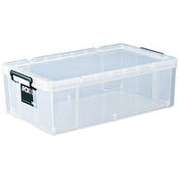 【フタ式収納】　天馬　 ロックス　740M　クリア　幅44.0×奥行74.0×高さ23.0cm　1個