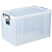 【フタ式収納】　天馬　 ロックス　740-3L　クリア　幅44.0×奥行74.0×高さ43.0cm　1個