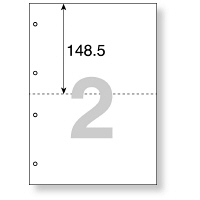 プラス　マルチプリンタ用紙　2面4穴　TY-224MS　1冊（500枚入）