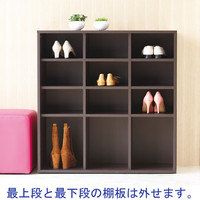 アスプルンド　シューズラック　15足　ダークブラウン　1台