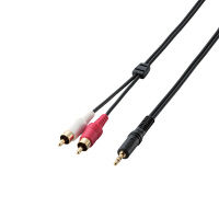 オーディオケーブル ステレオミニプラグ (オス) - ピンプラグ (オス)×2 2m AV-SWR2 エレコム 1本