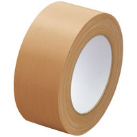 【ガムテープ】 現場のチカラ 布テープ 0.26mm厚 幅50mm×長さ25m 茶 アスクル 1セット（5巻入）  オリジナル