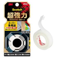 スリーエム(3M) スコッチ 超強力両面テープ プレミアゴールド スーパー多用途 薄手 平滑面用 幅12mm×長さ1.5m 1巻 KPU-12