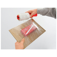 「現場のチカラ」司化成工業 ミニストレッチフィルム　厚さ15μ　幅100mm×長さ150m巻　替え用ラップ　1セット（60巻：1巻×60）  オリジナル