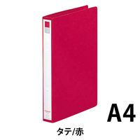 リヒトラブ　リングファイル　A4タテ　背幅36mm　赤　F877U　1冊