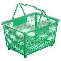 アスクル 買い物カゴ 25.4L グリーン 1箱（25個入）  オリジナル