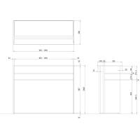 プラス スチールカウンター ハイカウンター 幅1250mm 専用棚板 ホワイト 1枚