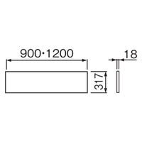 プラス スチールカウンター ハイカウンター 幅950mm 専用棚板 ホワイト 1枚