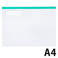 コクヨ　カラーソフトクリヤーケースC（チャック付き）S型［軟質］　A4-S　緑