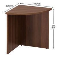 アール・エフ・ヤマカワ 木製カウンター ローカウンターコーナー ウォルナット 幅600×奥行600×高さ700mm RFPC-104DM 1台