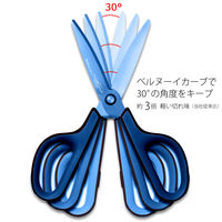 プラス　はさみ　フィットカットカーブ　プレミアムチタン　プレミアムブルー　青　SC-175STN　34551