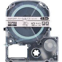 テプラ TEPRA PRO【純正】テープ リラックマ 幅12mm ハート&バス(ピンク)ラベル(黒文字) SGR12FP 1個 キングジム