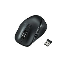 【アウトレット】ワイヤレスマウス 無線 2.4GHz 5ボタン ブルーLED M 握りやすい EX-G M-XG1DBBK 1個　【終売品】
